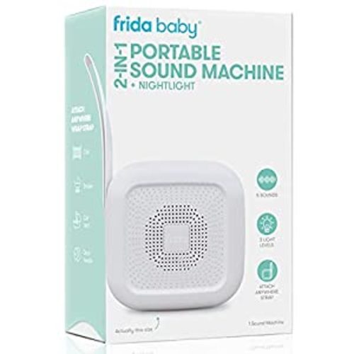 Amazon.com : Frida Baby 2-in-1 Portable Sound Machine + Nightlight | White Noise Machine with Soothing Sounds for Stroller or Car Seat with Volume Control : Baby