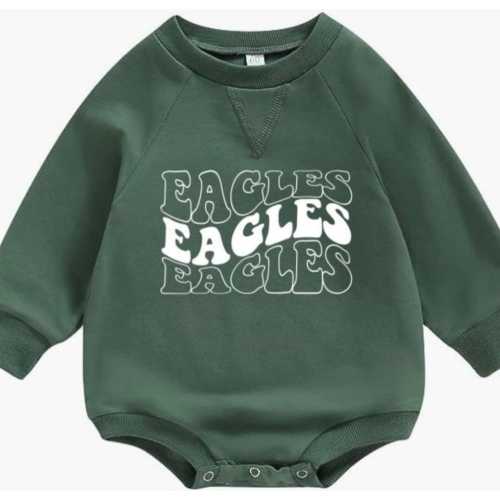 Eagles Bubble Romper - Philadelphia Eagles - Baby Eagles Gear- Eagles Baby Body suit -Toddler Oversized Sweatshirt - Gender Neutral
