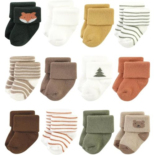 Hudson Baby Baby Girls' Cotton Rich Newborn and Terry Socks
