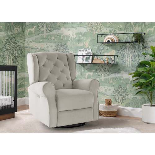 Emmie Electronic Power Recliner and Swivel Glider with USB Port in LiveSmart Performance Fabric