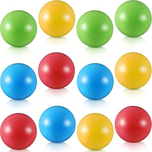 Civaner 12 Pieces Multi Colored Plastic Replacement Balls Small Bulldozer Popper Toy Balls 1.75 Inch Soft Crush Proof Air Filled Ocean Ball for Toddlers (Classic)
