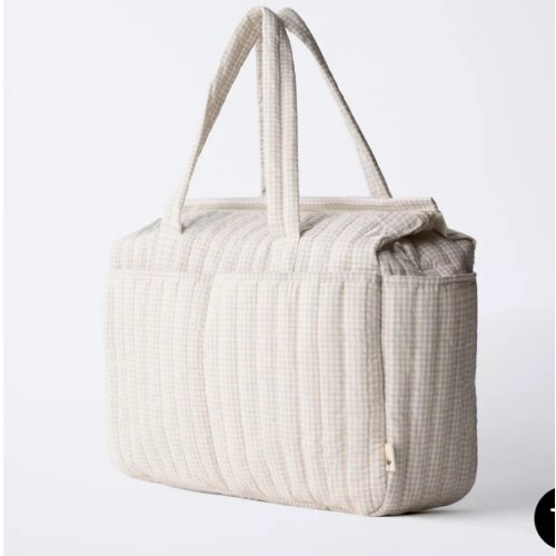 Gingham Diaper Bag