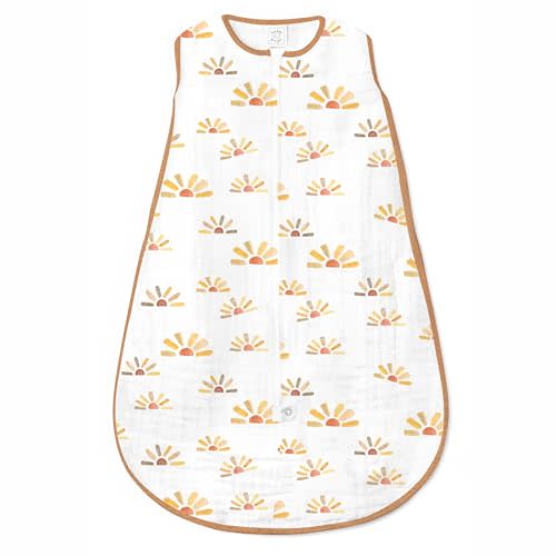 SwaddleDesigns Muslin zzZipMe Sleeping Sack, for Baby Boy and Girl, Wearable Blanket with 2-Way Zipper