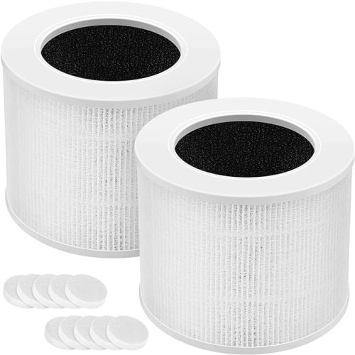 Core Mini Replacement Filter Compatible with LEVOIT Core Mini Air Purifier,Core Mini-P, Replace Part #Core Mini-RF, 2 Filter & 10 Fragrance Sponge
