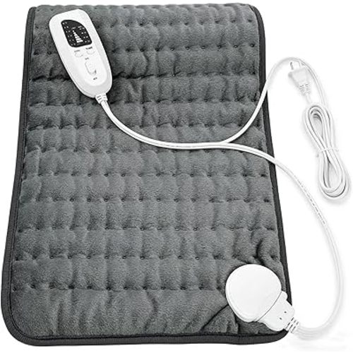 Electric Heating pad with 6 Heat Settings, Auto Shut Off, Dry Electric Heating for Back Neck Knee Arms Legs Shoulder Heat Pads for Christmas Birthday Father's Day Mother's Day (24"X12", Dark Gray)