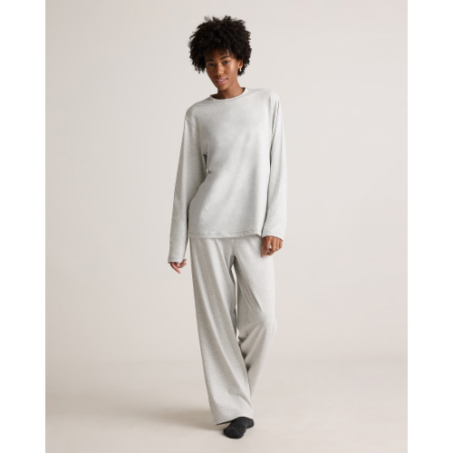 Dream Lounge Oversized Long Sleeve Pajama Set in Bold Black