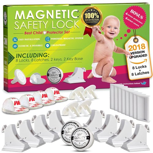 Invisible Magnetic No Drill Safety Lock Set