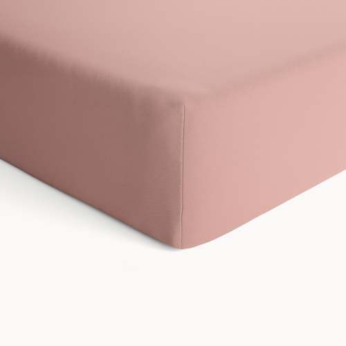 Organic Cotton Fitted Crib Sheet - Misty Rose