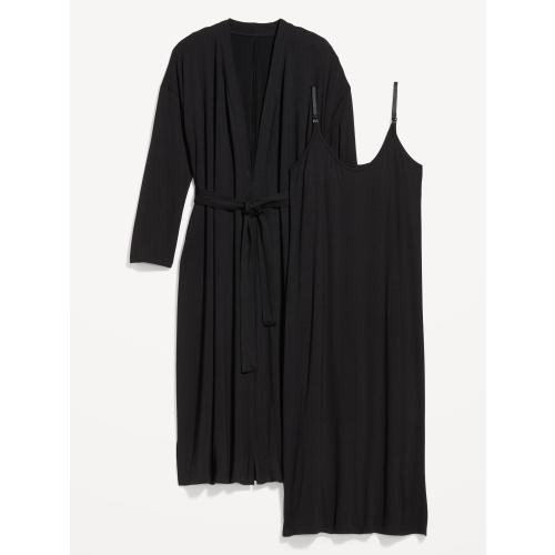 Maternity Robe and Nursing Nightgown Set | Old Navy - M