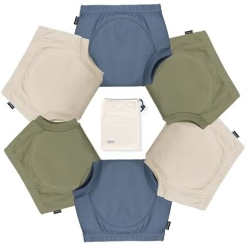 EZ Moms 6 Packs Toddler Potty Training Underwear Absorbent Training Pants Toilet Training Pants 2T-3T