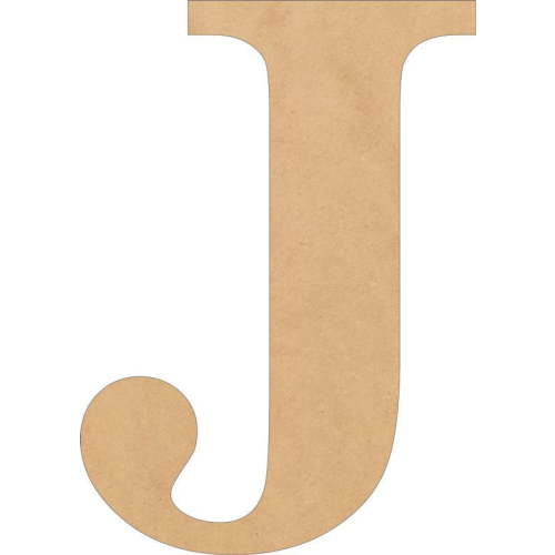 Wooden Letters Craft, Unfinished 4'' Tall Times J, Alphabet Small MDF Shape
