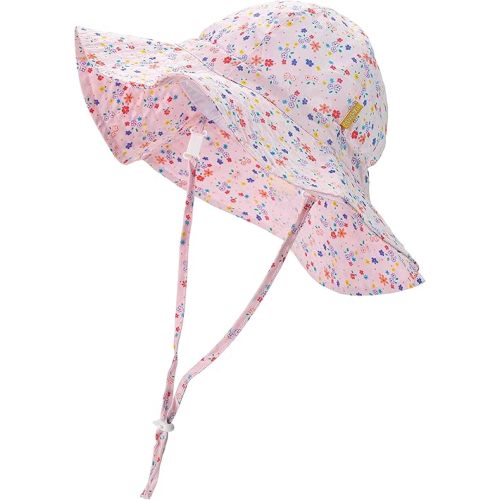 Baby Girls Sun Hat Cute Flower Toddler Summer Outdoor Infant Beach Wide Brim Flowers and tie dye