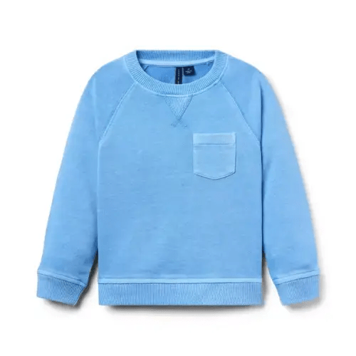Boy Soft Blue French Terry Sweatshirt by Janie and Jack