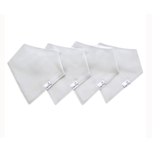 Copper Pearl 4 Pack Soft Cotton Baby Bibs for Drooling and Teething, Absorbent Drool Bibs for Baby Girl and Boy, Adjustable to Fit Newborns to Toddlers (Gray Basics)