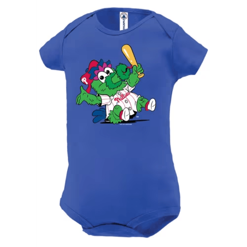Philadelphia Phillies Phillie Phanatic Baby Baby Mascot BLUE One Piece - 22651599