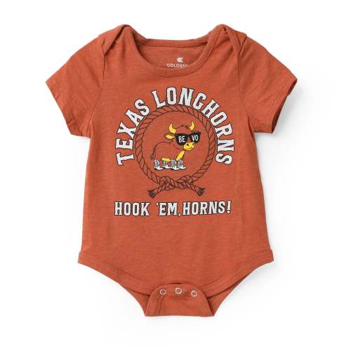 Infant Texas Longhorns Bevo with Sunglasses Romper