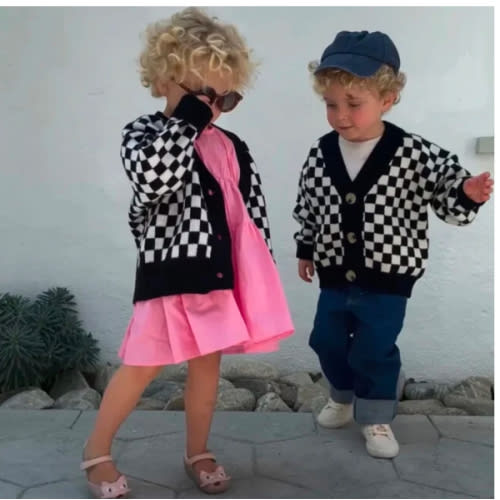 Squaresville Cardigan, Prints - All Small Co Sweaters | Maisonette