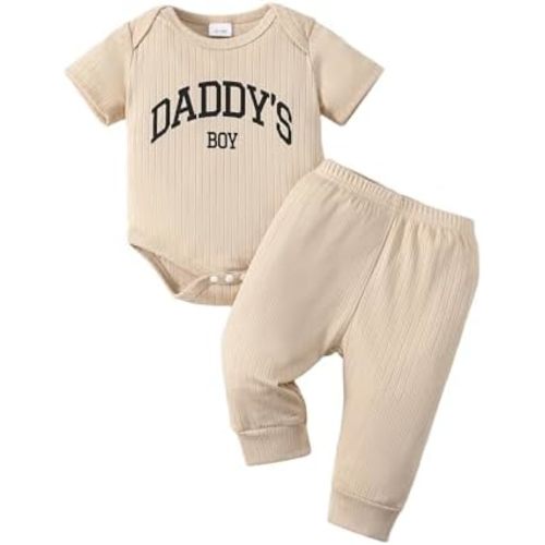 SUNNY PIGGY Baby Boy Clothes Infant Newborn Outfits Short Sleeve Romper Long Pants Set Summer Clothing 0-18M