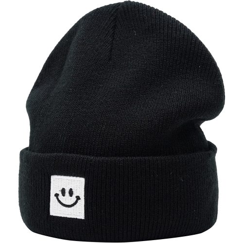 55CUBE Baby Beanie 0-6 Months 6-12-24 Months 2-5-8 Years Kids Winter Hat - Black