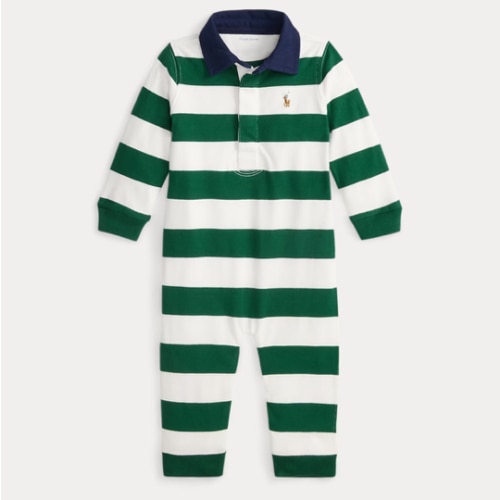 Striped Cotton Rugby Coverall