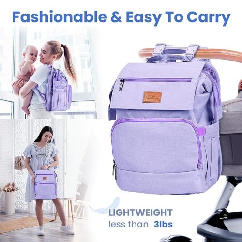 PILLANI Baby Diaper Bag Backpack - Baby Bag for Boys & Girls - Diaper Backpack - Large Travel Diaper Bags with Changing Pad - Baby Registry Search & Baby Shower Gifts - Newborn Essentials Must Haves