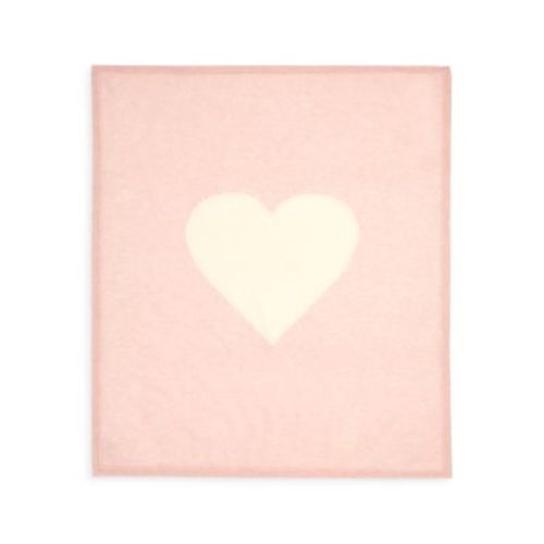 Bloomie's Girls' Heart Graphic Cashmere Baby Blanket