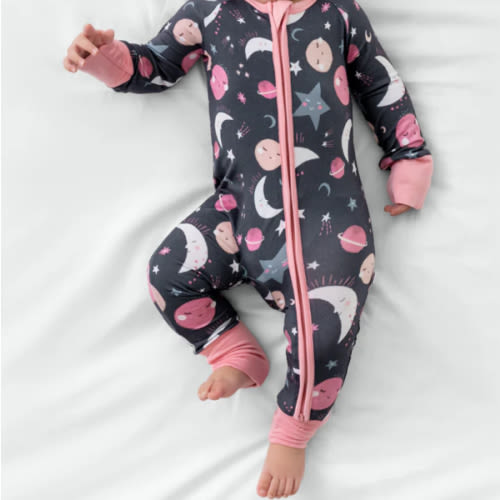 Pink To the Moon & Back Zippy - Little Sleepies