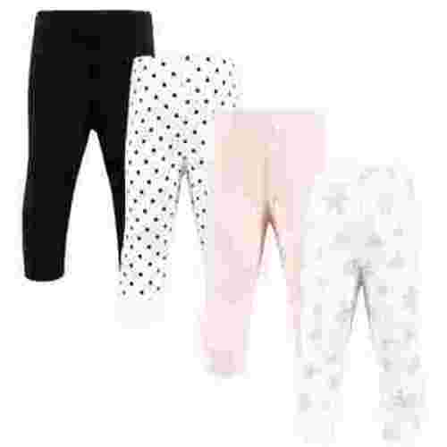 Hudson Baby Infant Girl Thermal Tapered Ankle Pants 4pk, Snowflake, Newborn