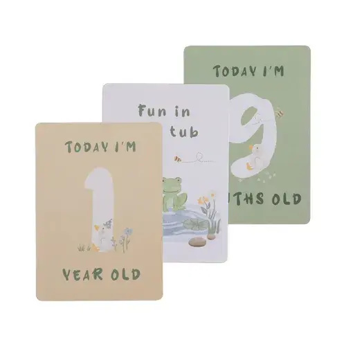 Living Textiles Milestone Cards Goosey Goosey | Baby Bunting AU