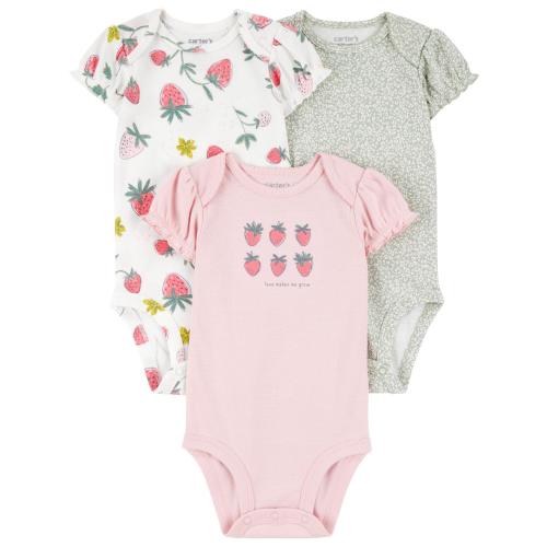 Carter's Child of Mine Baby Girl Bodysuit, 3-Pack, Sizes Preemie-18 Months