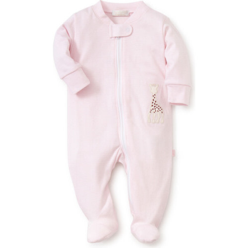 Sophie La Girafe Zipper Footie, Pink