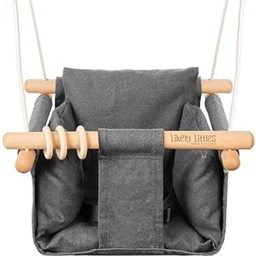 Canvas Baby Swing - Comfortable Outdoor Baby Swings For Your Little - Baby Outdoor Swing - Secure Toddler Swing - Best Baby Outside Swing - Quality Toddler Swings For Outside - Baby Swing Outside Play