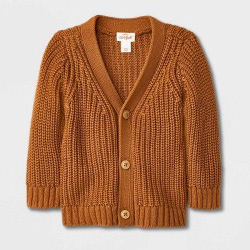 Baby Front-Button Cardigan - Cat & Jack™, Color: Brown, Size: 18M