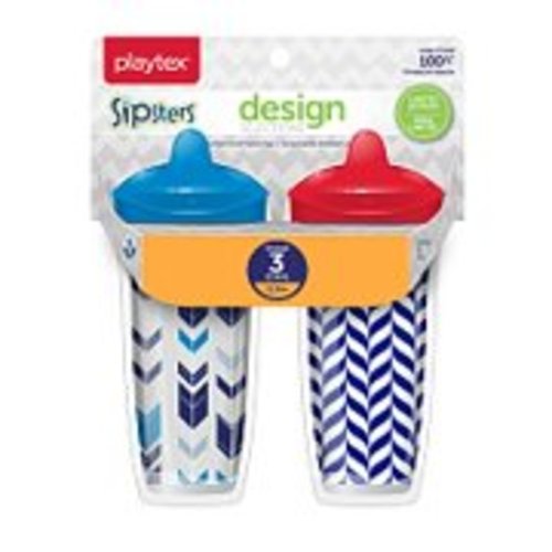Playtex Sipsters Stage 3 Design Selections Insulated Spout Sippy Cup, 9 Oz, 2 Pk (Color May Vary)