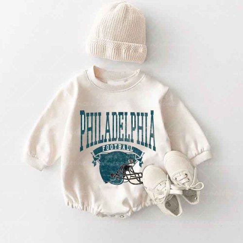 Baby Philadelphia football Romper and Adult Sweatshirt