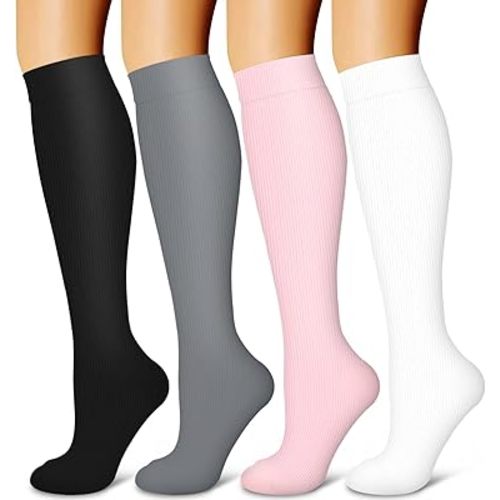 Laite Hebe 4 Pairs-Compression Socks for Women&Men Circulation-Best Support for Nurses,Running,Athletic