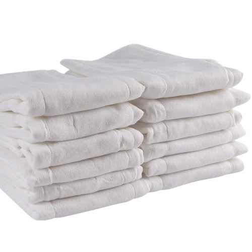 Prefold Cloth Diapers, Fasoar 3 Ply Baby Washable Cotton Diapers Covers for Babies to Toddlers Multi-Use (10-35 lbs) Count(12)
