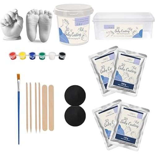 Baby Casting Kit, Gifts for New Moms Baby Molding Kit Hands and Feet, Baby Hand and Footprint Kit Gift, Baby Handprint Ornament Kit, Personalized Keepsake Stuff