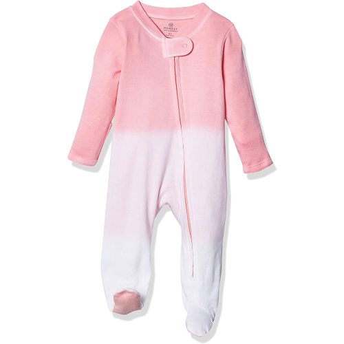 HonestBaby Baby Girls' Sleep and Play Footed Pajamas One-Piece Sleeper Jumpsuit Zip-front Pjs Organic Cotton