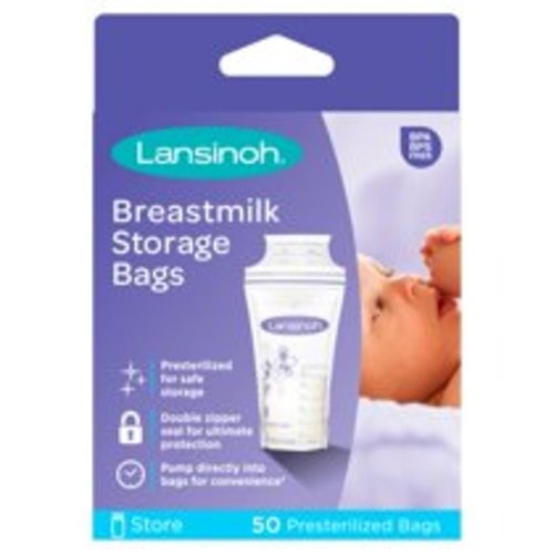 Lansinoh Breast Milk Storage Bags - 6oz/180ml, 50 Count