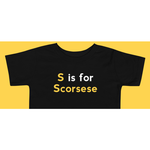 S is for Scorsese Kids T-Shirt (Black) — Cinephile