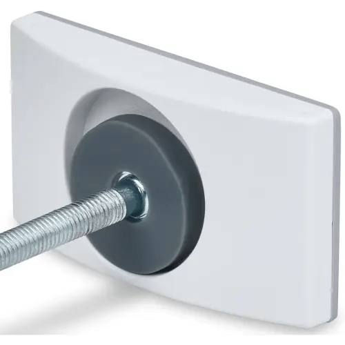 Wall Nanny - Baby Gate Wall Protector (Made in USA) Protect Walls from Pet Gates & Dog Gates - No Safety Hazard on Spindles - for Child Pressure Mounted Baby Gate for Stairs Cup Guard - White, 4 Pack