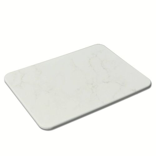 Core Kitchen Quick Dry Diatomite Kitchen Mat with Non Slip Feet: White Dish Drying Mat, Hand Wash, 16"x12"
