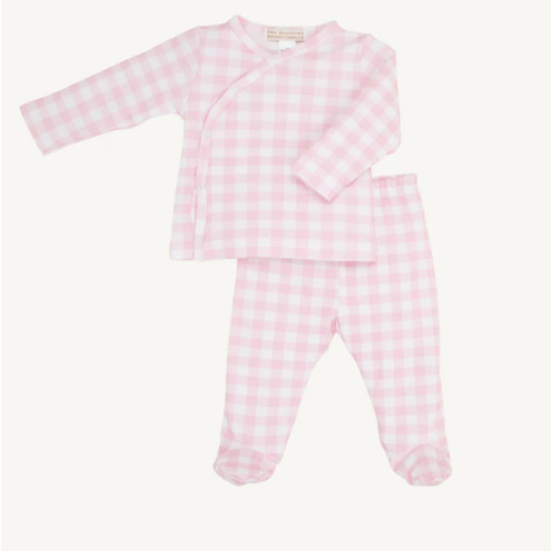 Cameron Cross-Front Set - Palm Beach Pink Gingham