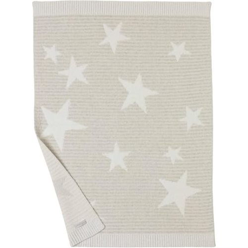 Barefoot Dreams CozyChic Cotton Star Stroller Blanket, 30" X 40" (Gray)