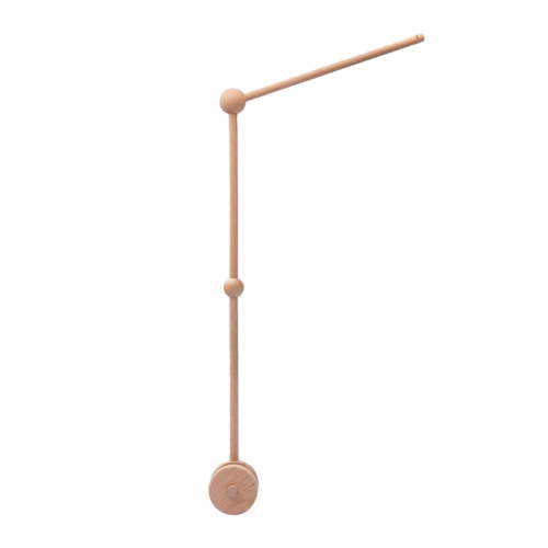 Mobile Arm for Baby Crib Holder Bracket Hanger with Detachable, Adjustable, Wooden | Cute Stand for Cot Bed Bell, Wind Chimes, Music Box Attachment (26.7in, 1PC)