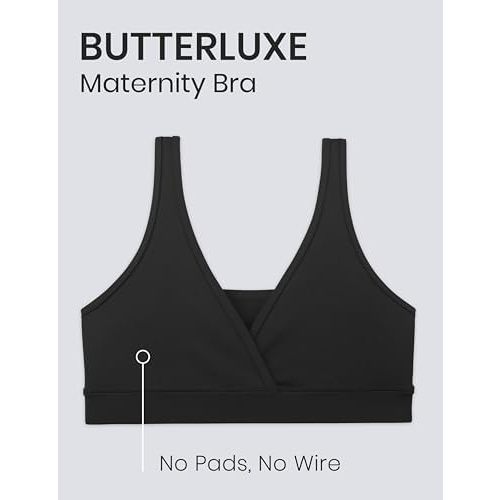 Butterluxe Maternity Nursing Bra (Size LARGE, BLACK)