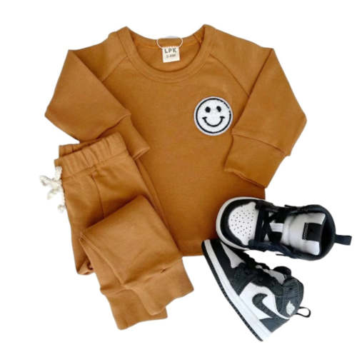 Lounge Set | Smiley Brown size 6- 12 mos