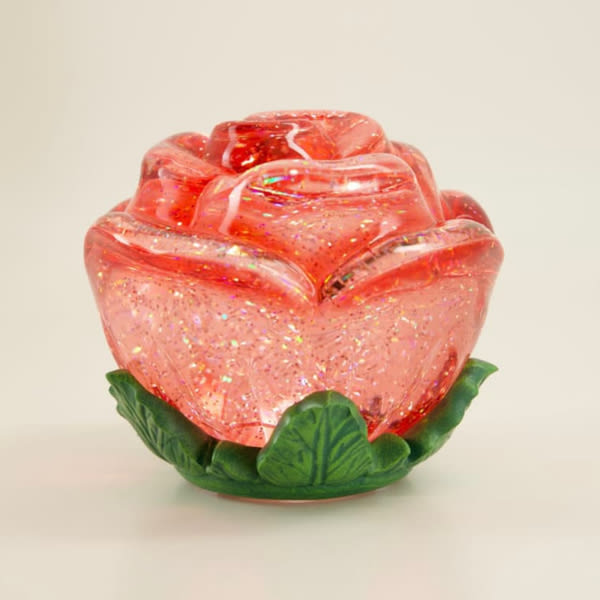 Acrylic Rose Glitter Globe