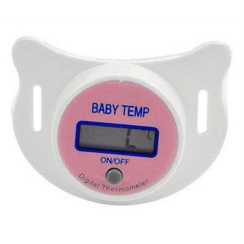 Baby Kids LCD Digital Mouth Thermometer Nipple Manikin Pacifier Temperature Safety Health